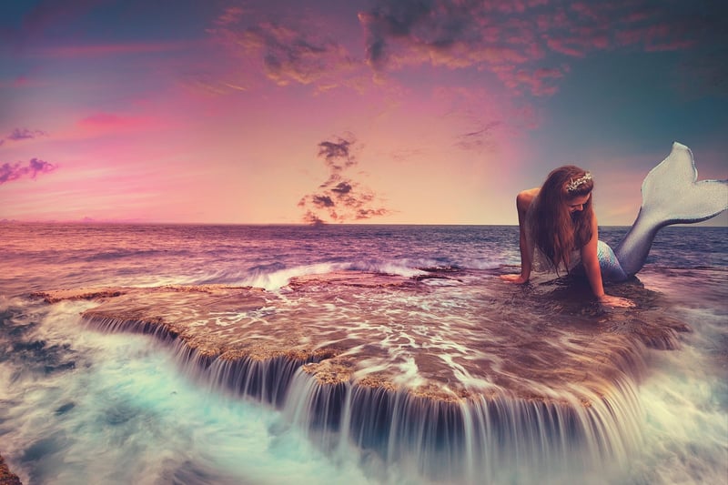 Mermaid in the ocean